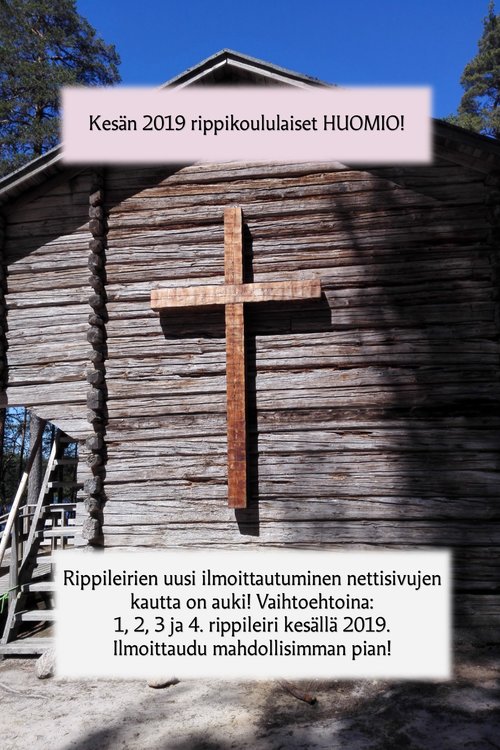 Rippileirien uusi haku 2019 kesän leireille auki nettisivuilla.