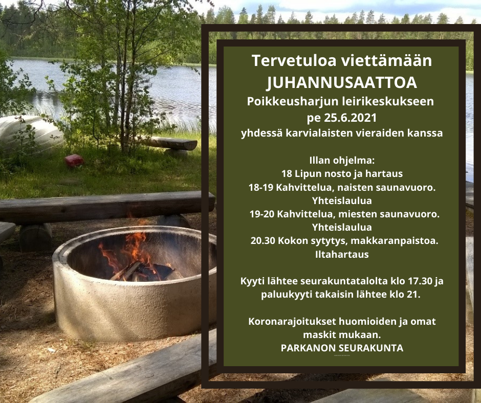 Juhannus Poikkeusharjun leirikeskuksessa